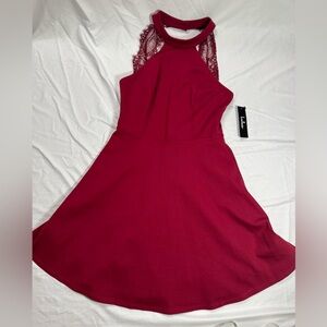 Lulu's Elegant Burgundy Hometown Girl Dress